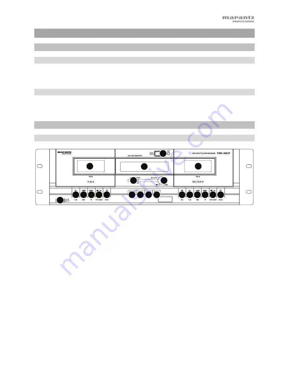 Marantz PMD-300CP Скачать руководство пользователя страница 7