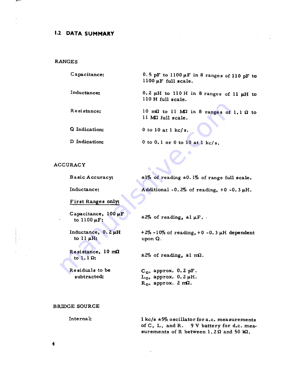 Marconi Instruments TF 2700 Operating Instructions Manual Download Page 4