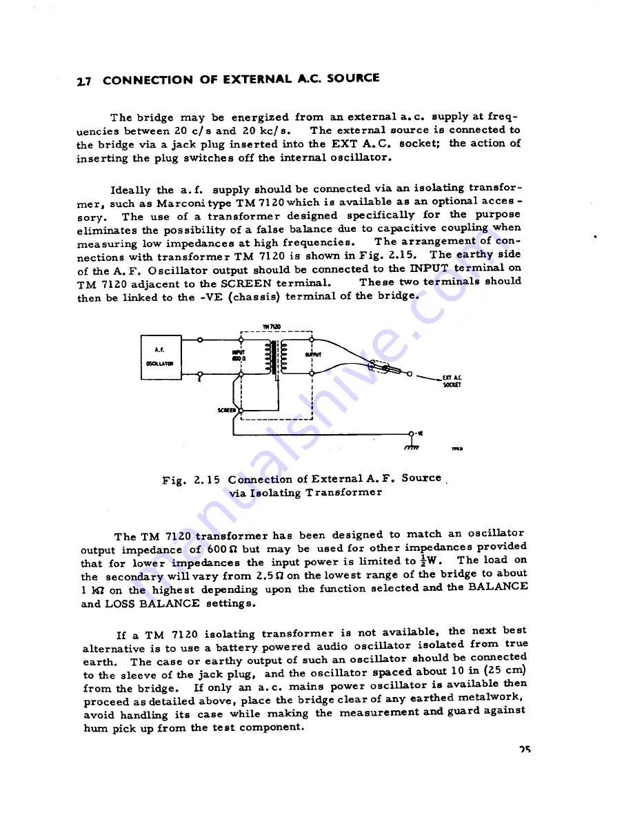 Marconi Instruments TF 2700 Operating Instructions Manual Download Page 24