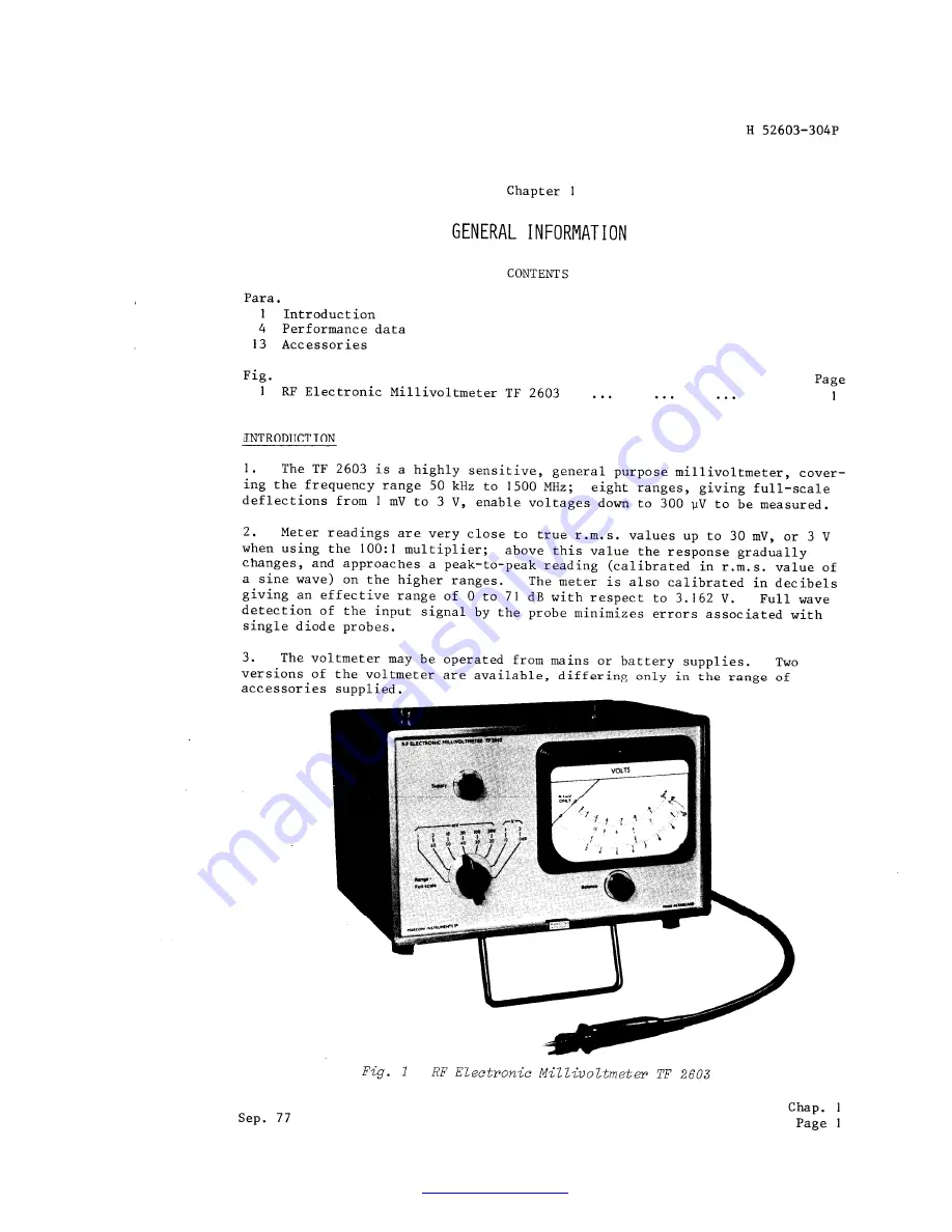 Marconi Instruments tf2603 Instruction Manual Download Page 5