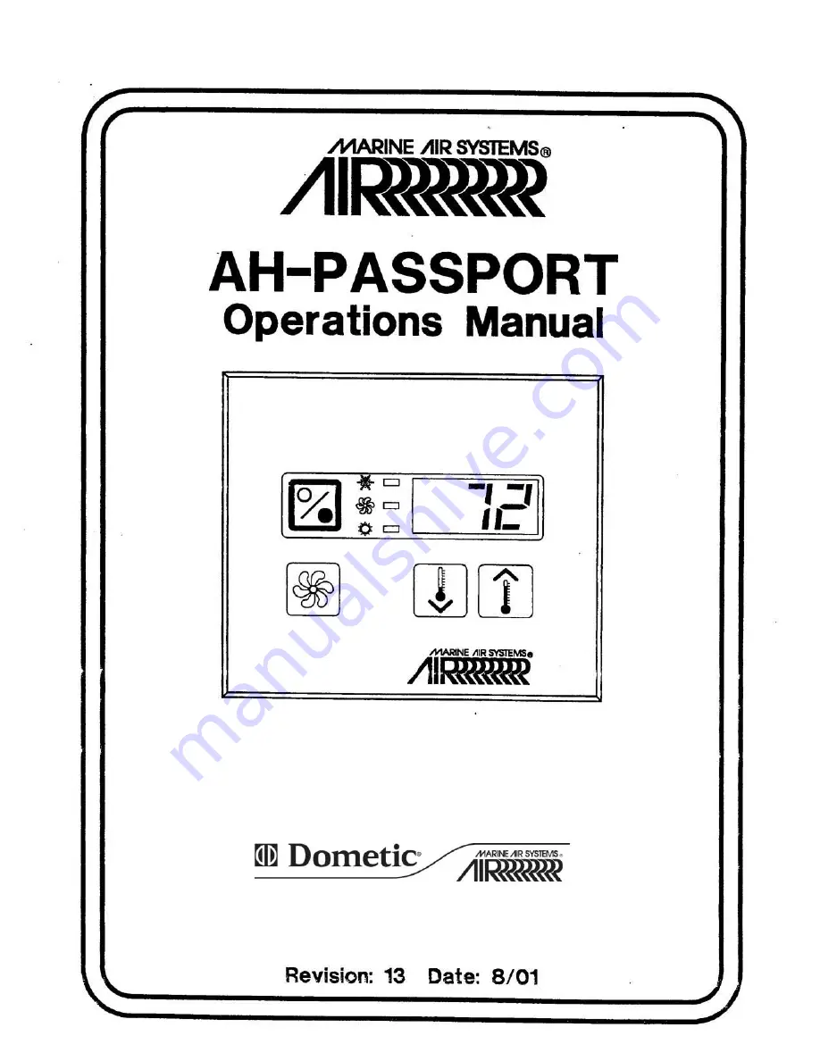 Marine Air Systems AH-Passport Скачать руководство пользователя страница 1