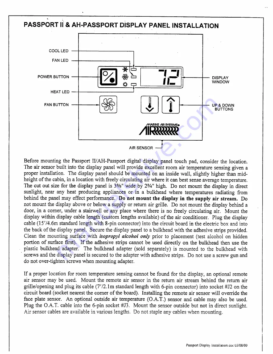 Marine Air Systems AH-Passport Скачать руководство пользователя страница 2