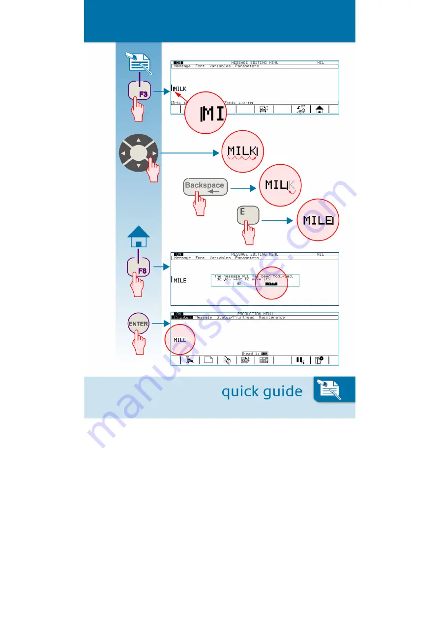 Markem Imaje 9040 contrast Quick Manual Download Page 11