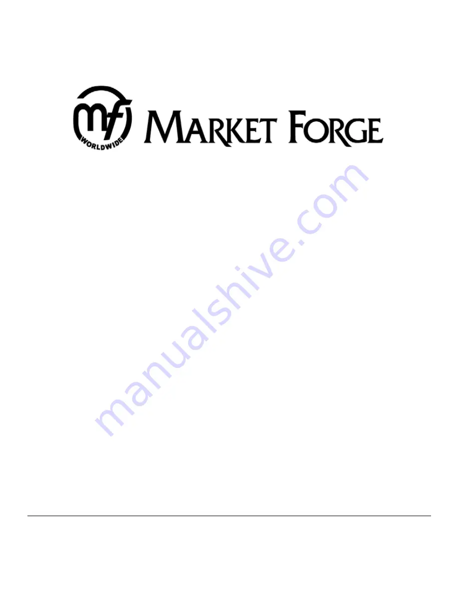 Market Forge Industries STM-E Parts And Service Manual Download Page 1