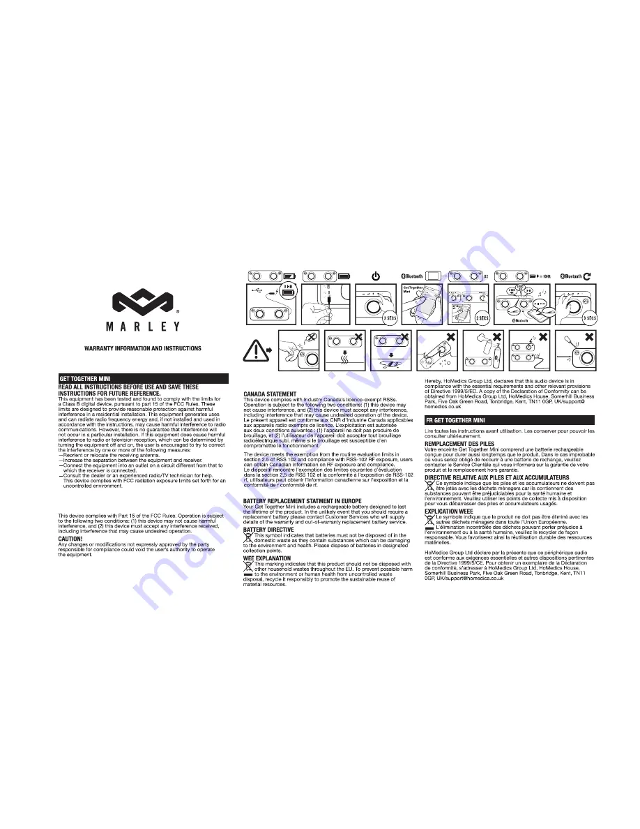 Marley EM-JA013 Warranty Information And Instructions Download Page 1