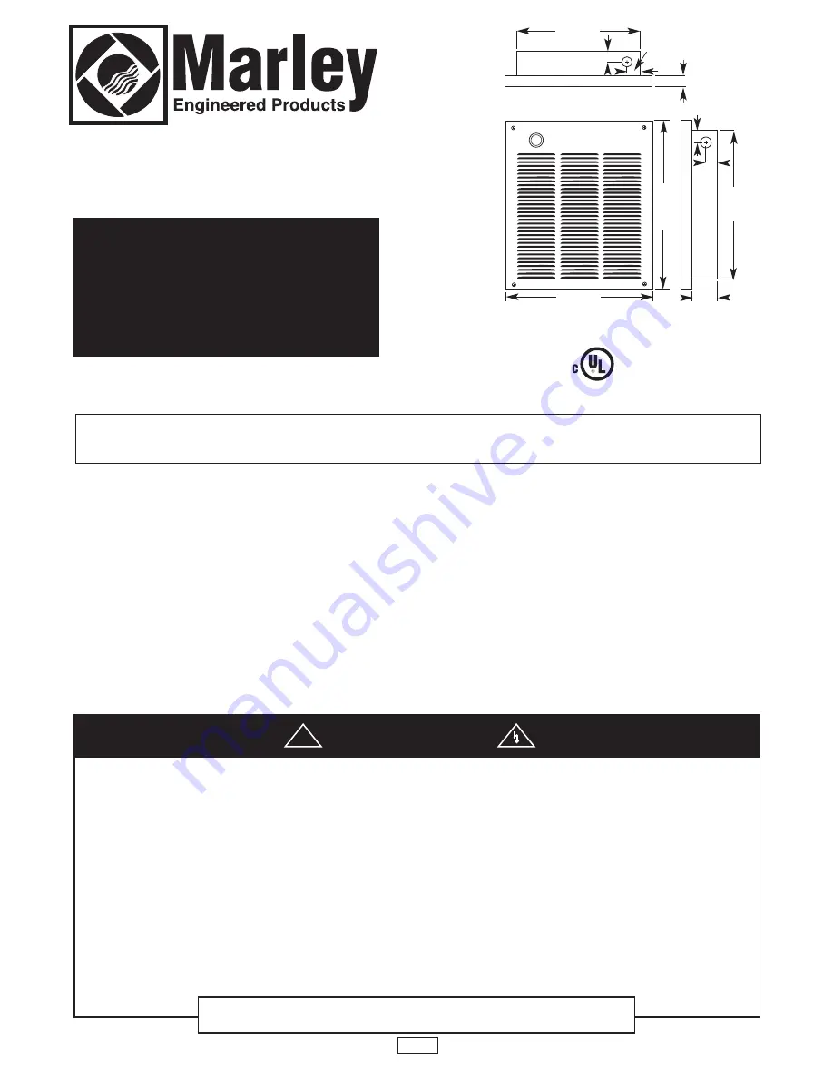 Marley FZL Series Installation & Maintenance Instructions Download Page 1