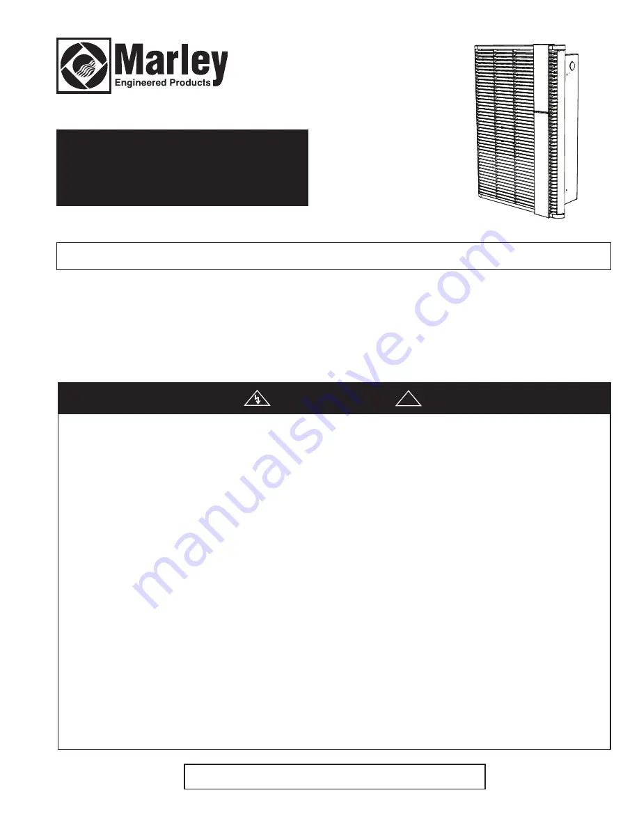 Marley HTSS Series Important Instructions Manual Download Page 1