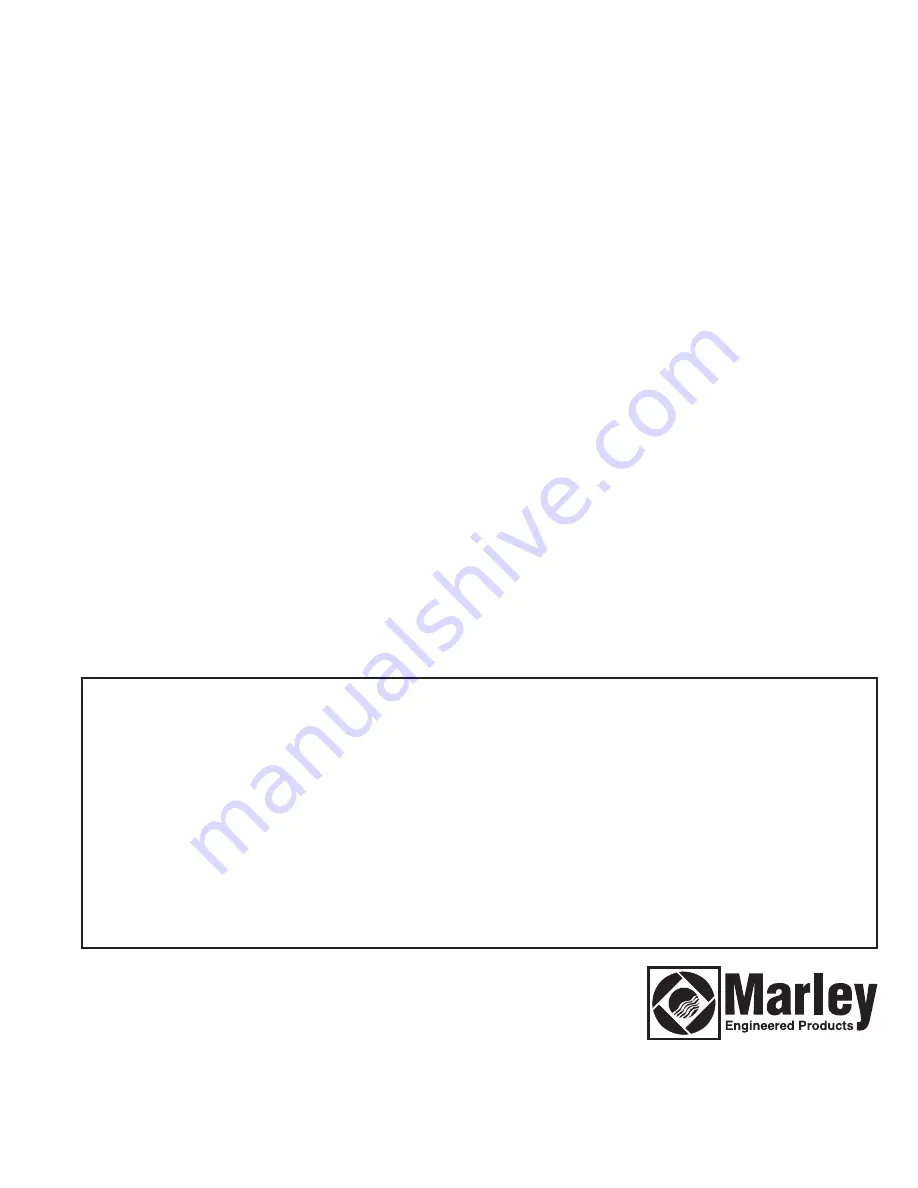 Marley HTSS Series Important Instructions Manual Download Page 18