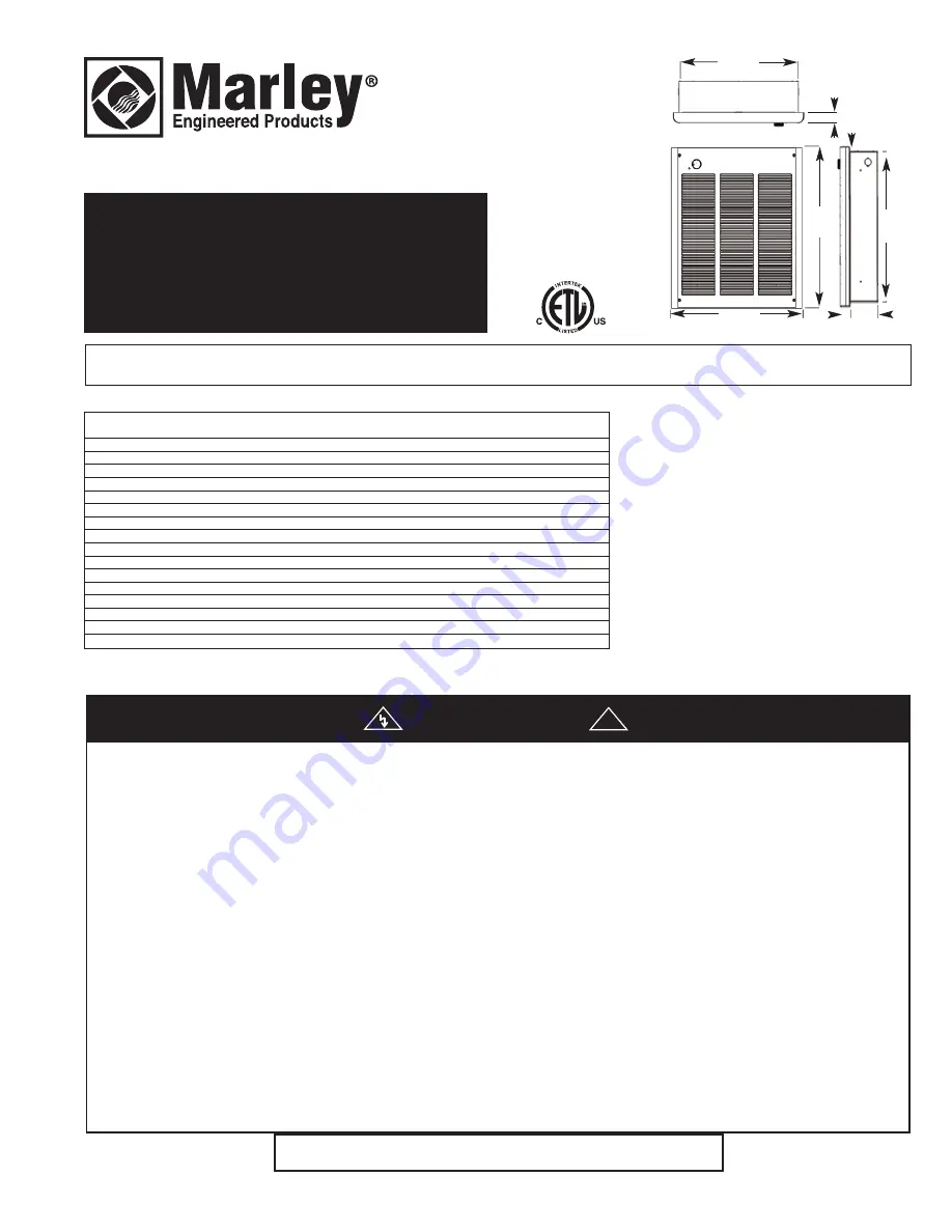 Marley K151FC Installation, Operation & Maintenance Instructions Manual Download Page 1