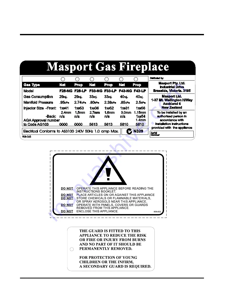 Masport Geneva Owners & Installation Manual Download Page 4