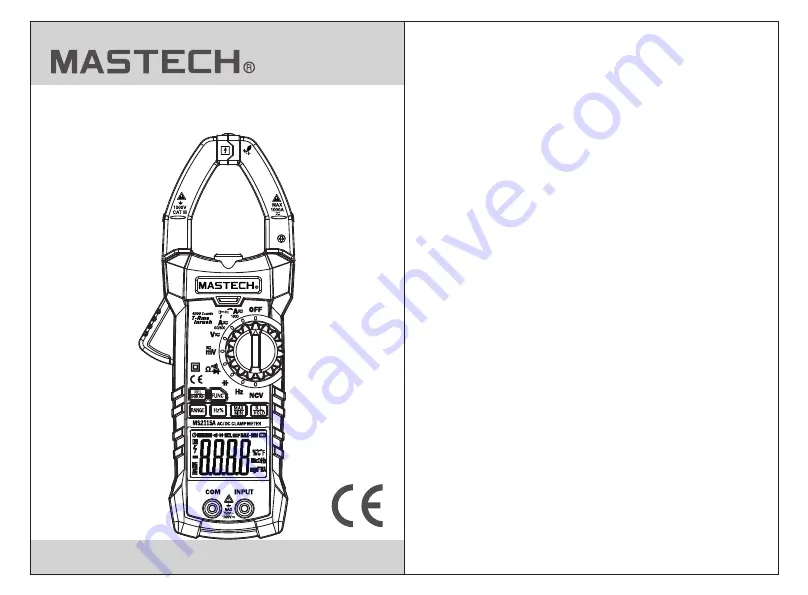 Mastech MS2115A Скачать руководство пользователя страница 1