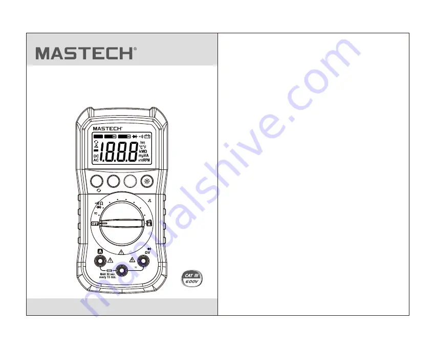 Mastech MS8239D Скачать руководство пользователя страница 1