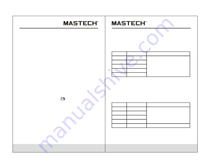 Mastech MS8239D Скачать руководство пользователя страница 6