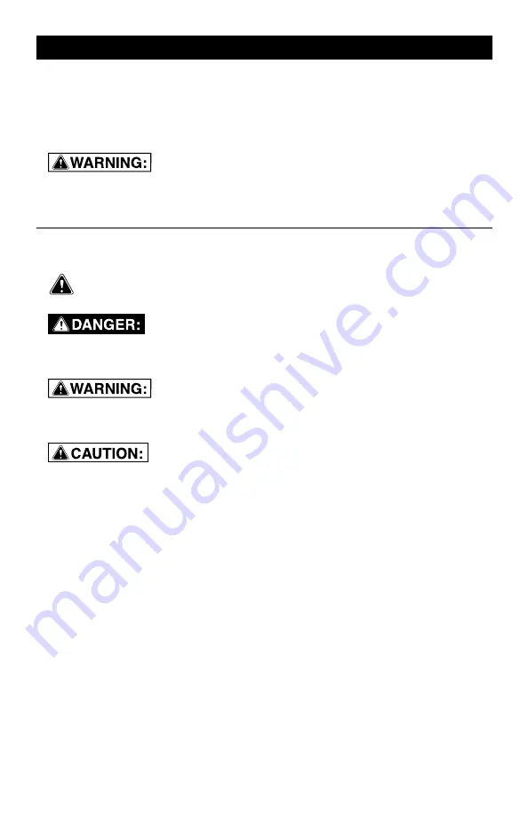 Master-force 260-9509 Operator'S Manual Download Page 4