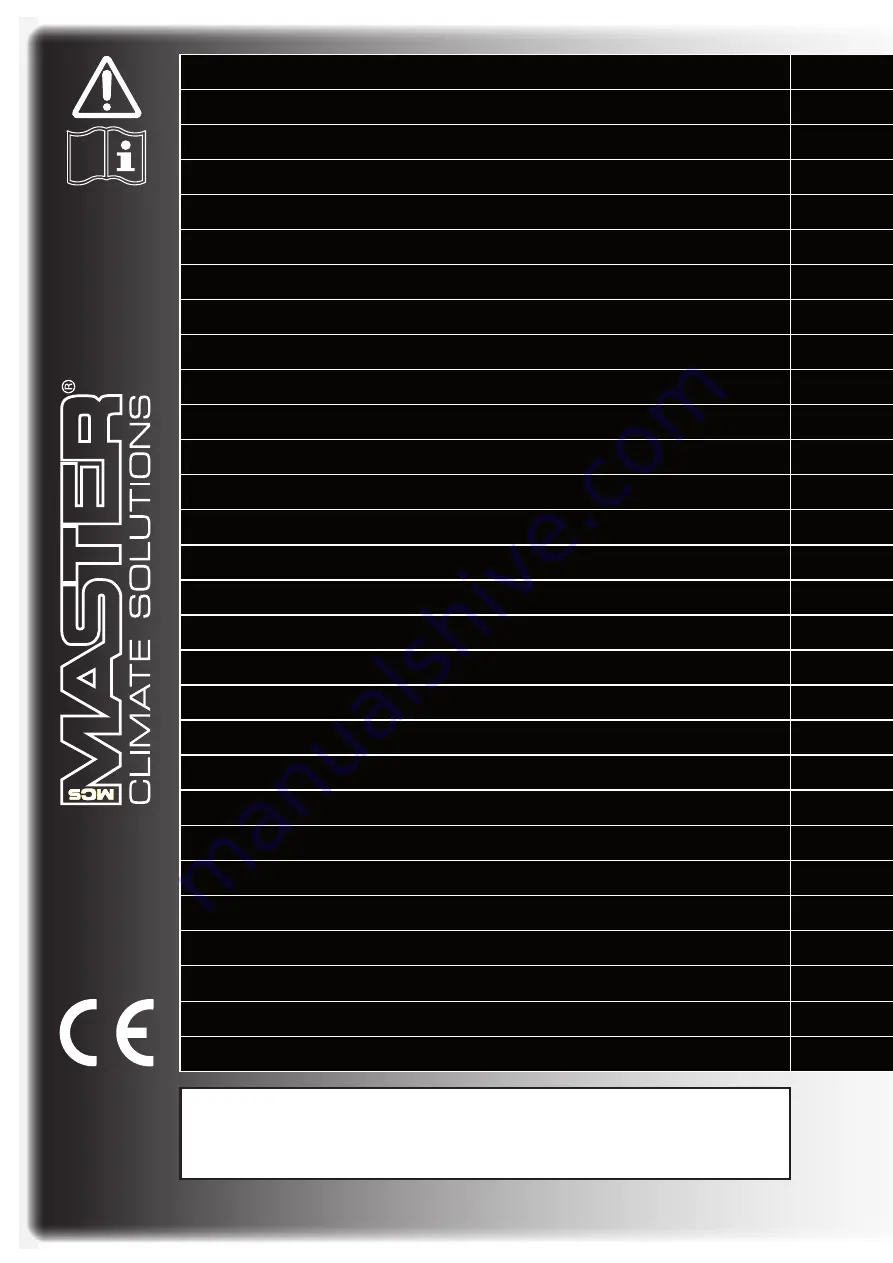 Master FS 60 User And Maintenance Book Download Page 1