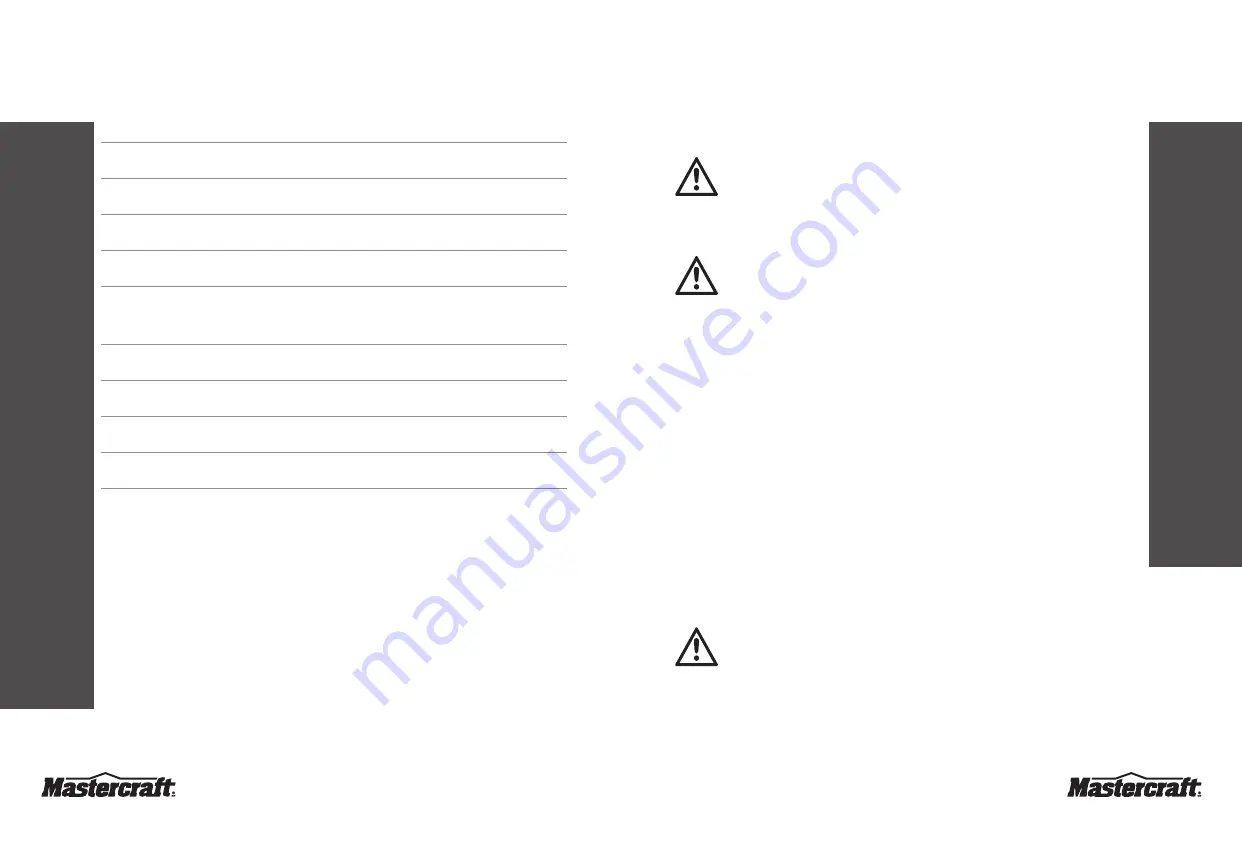 MasterCraft Hawkeye Laser 054-8347-0 Instruction Manual Download Page 3