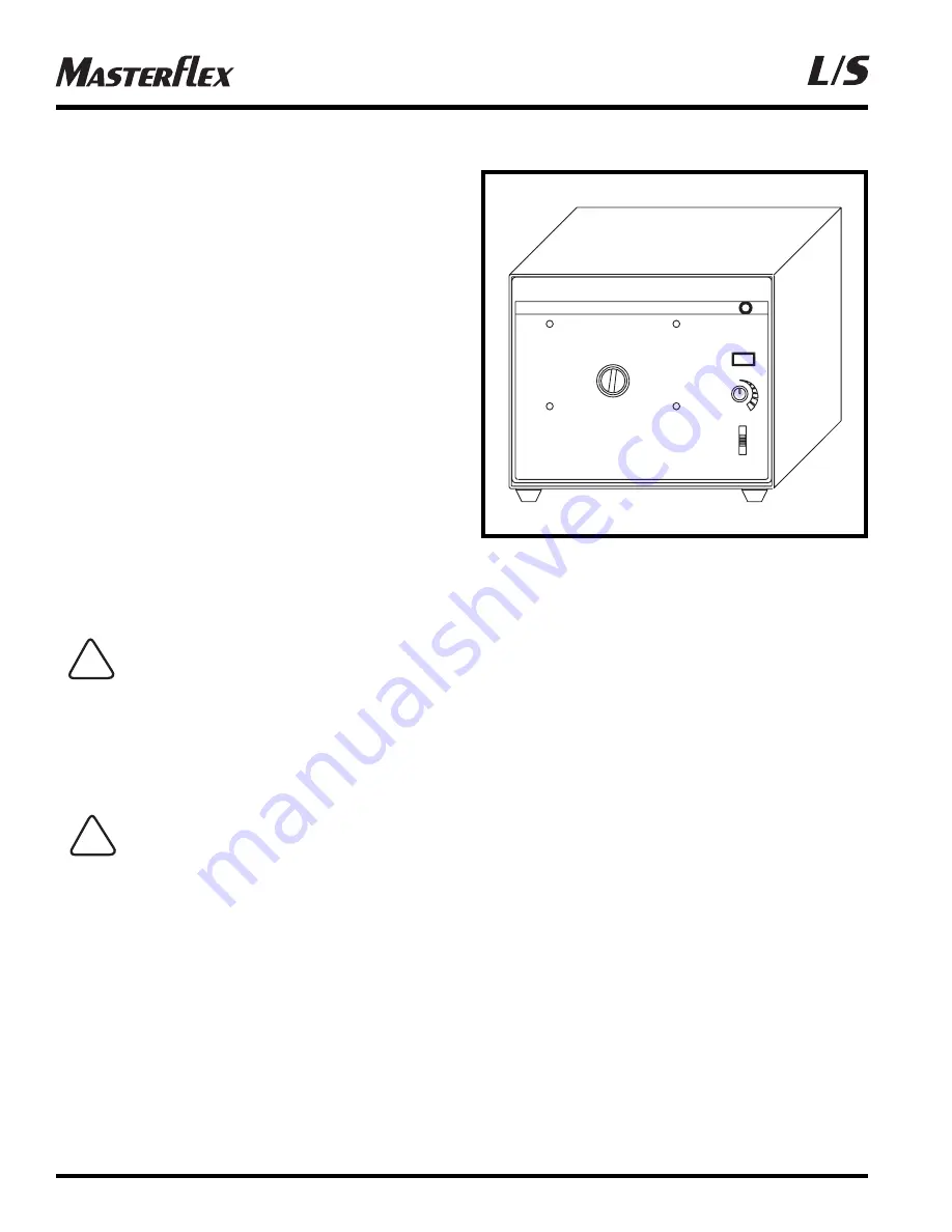 Masterflex L/S 772000-12 Operating Manual Download Page 2