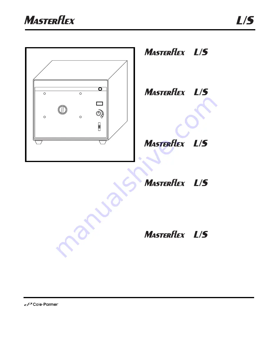 Masterflex L/S 772000-12 Operating Manual Download Page 13