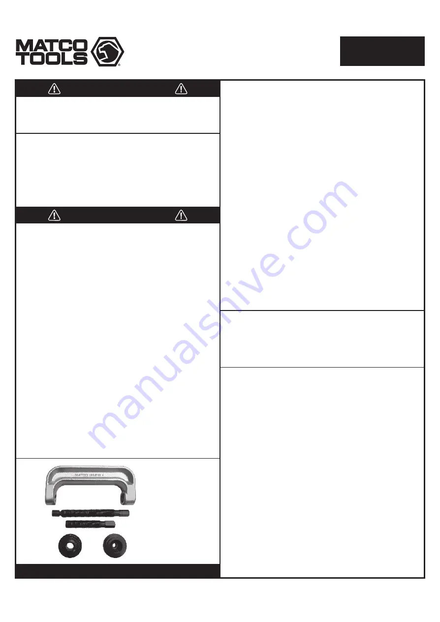 Matco Tools LUBJP Instruction Manual Download Page 3