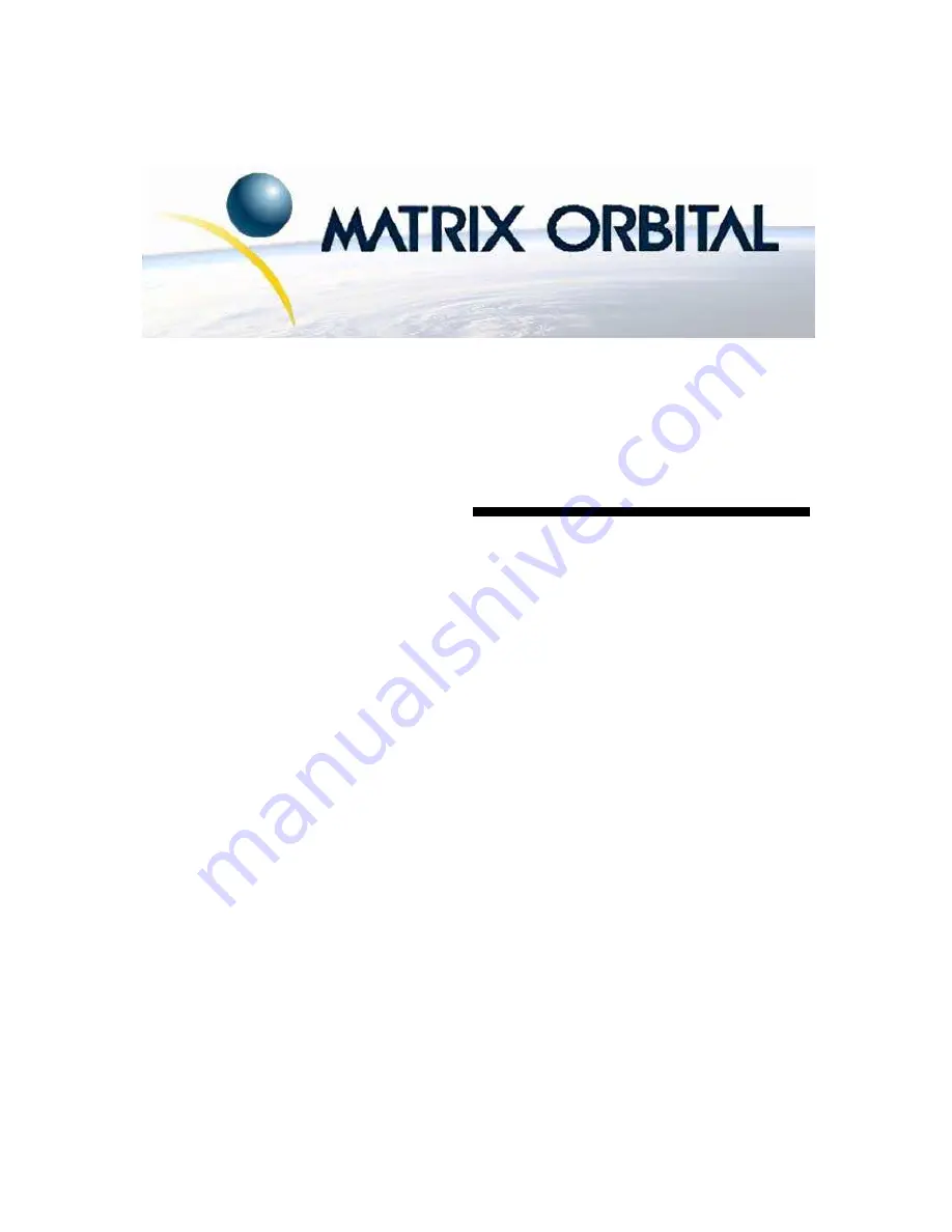 Matrix Orbital VK204-25 Technical Manual Download Page 1