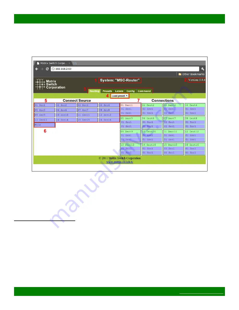 Matrix Switch Corporation MSC-2HD3216S Product Manual Download Page 13