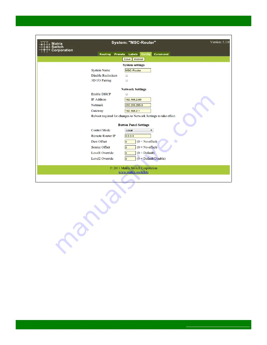 Matrix Switch Corporation MSC-HD121AAS Product Manual Download Page 16