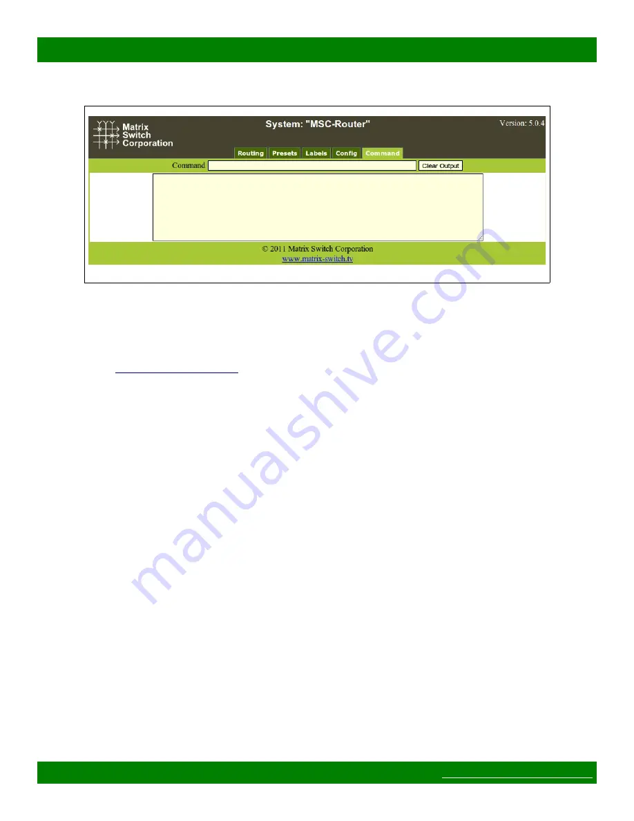 Matrix Switch Corporation MSC-HD161S Скачать руководство пользователя страница 18