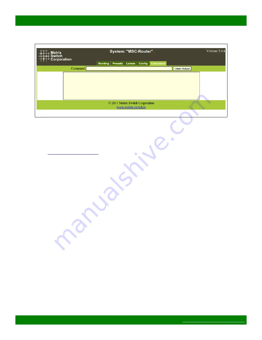 Matrix Switch Corporation MSC-XD161S Product Manual Download Page 18