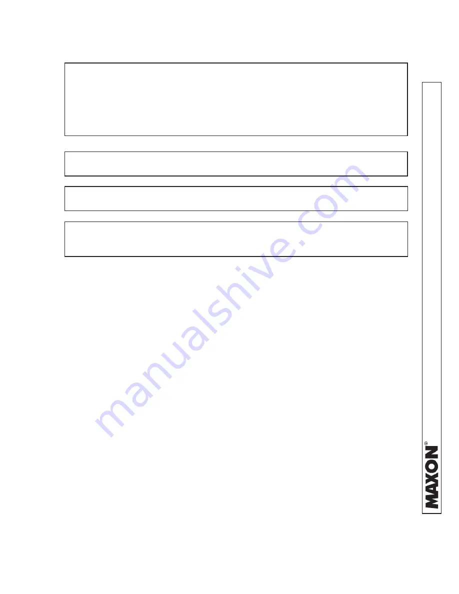 Maxon 72-150 Installation Manual Download Page 12