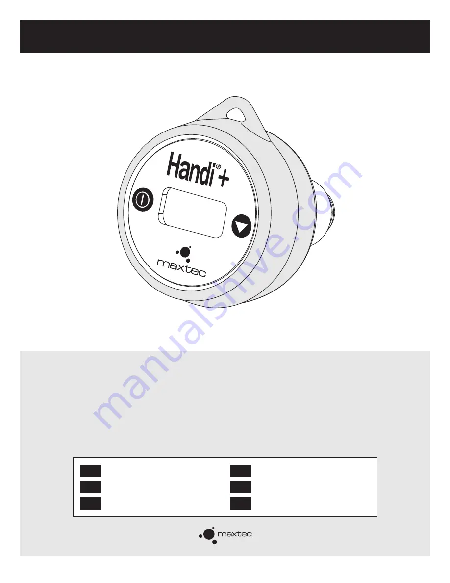 Maxtec Handi+ Instructions For Use Manual Download Page 1