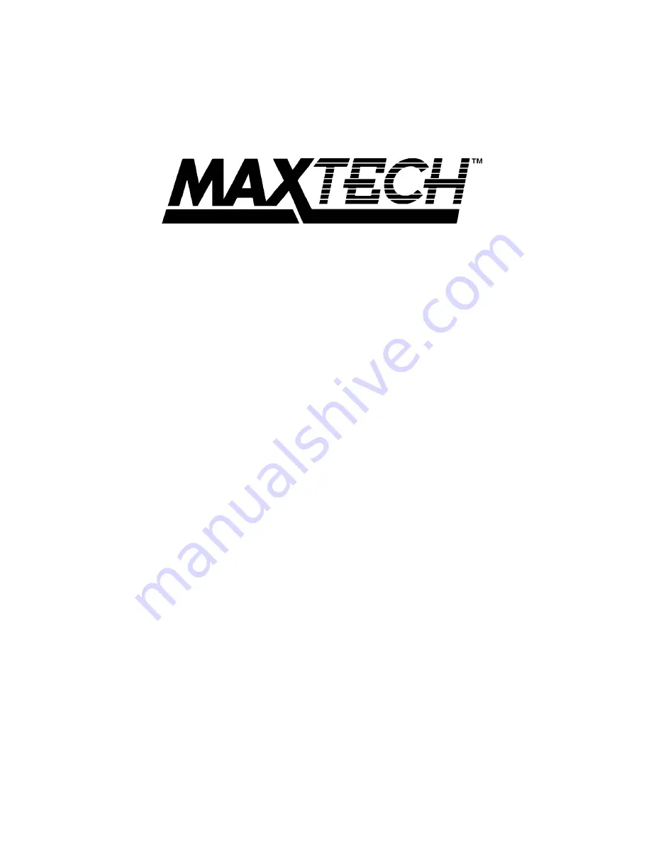 MaxTech FHX-8100 User Manual Download Page 1