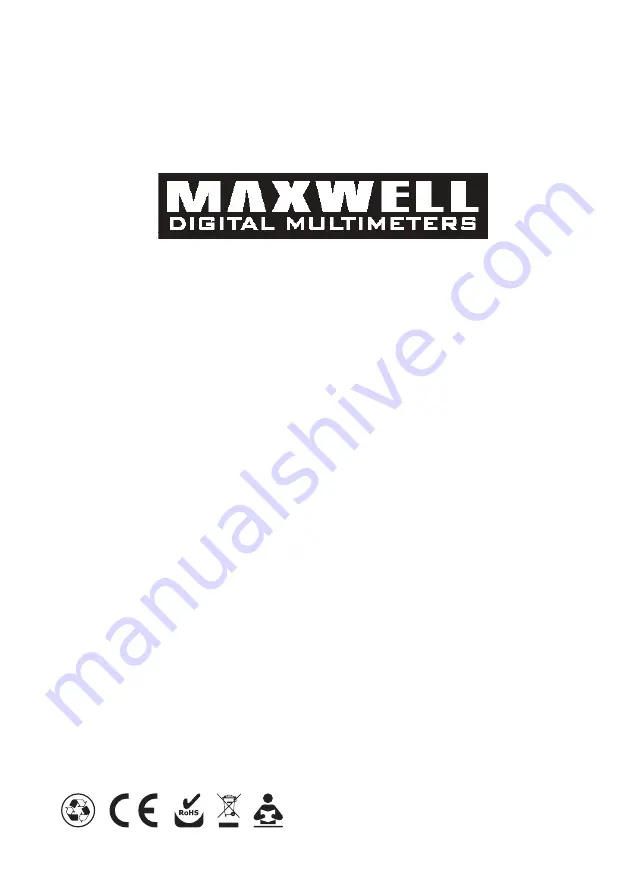 Maxwell Digital Multimeters 25603 Скачать руководство пользователя страница 1