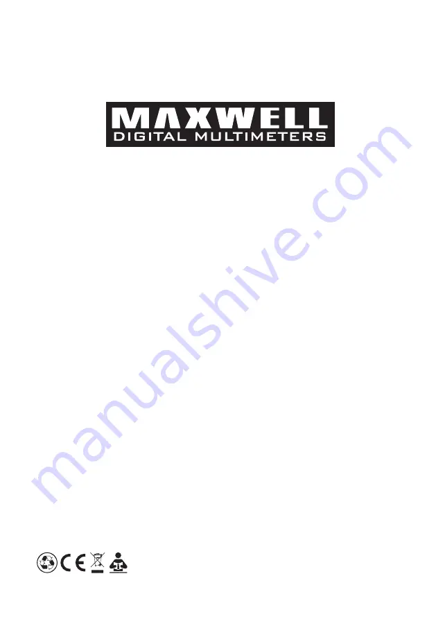 Maxwell Digital Multimeters 25612 Скачать руководство пользователя страница 1