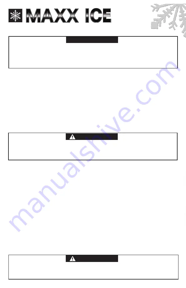 Maxx Ice MIM150N Service, Installation, And Instruction Manual Download Page 14