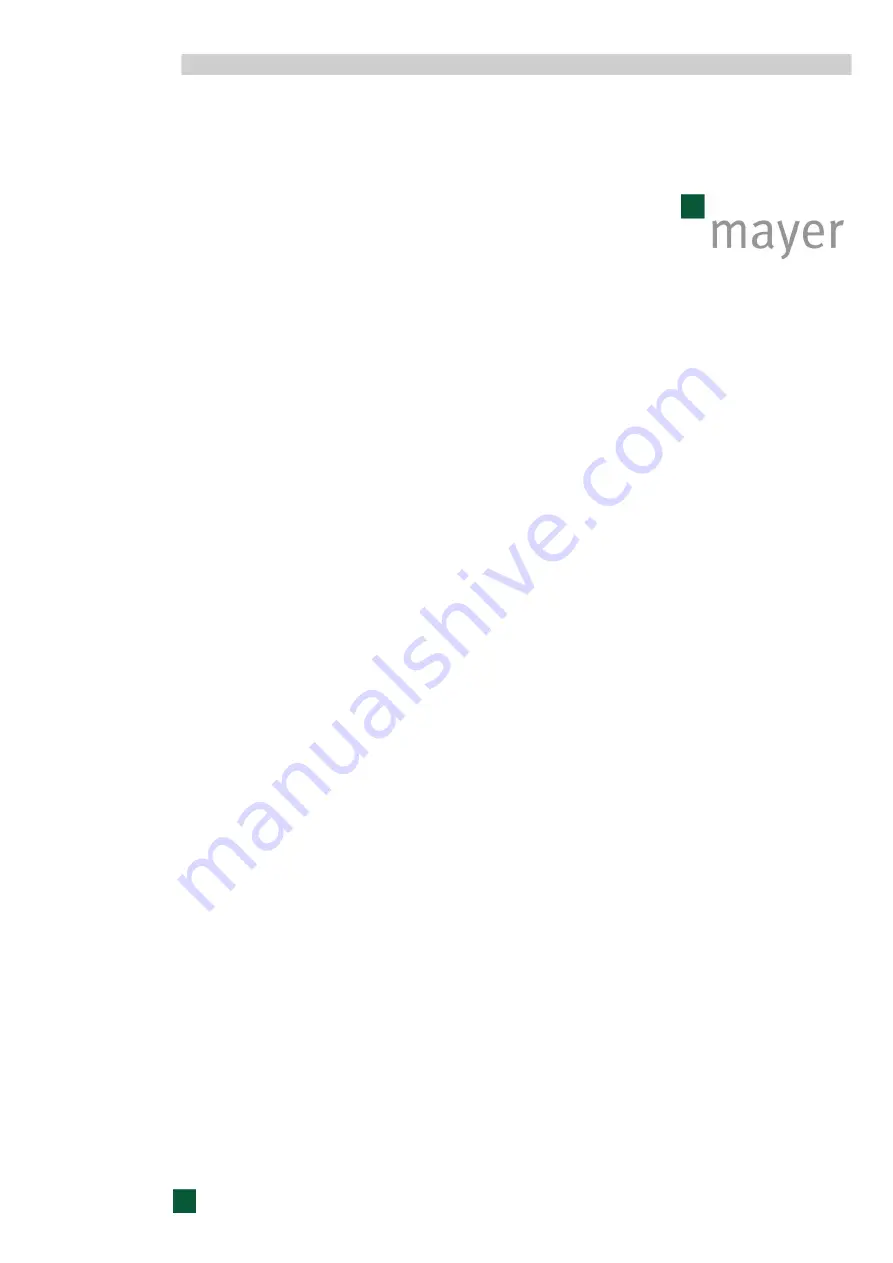 Mayer TM 2400DR Operating Instructions Manual Download Page 32