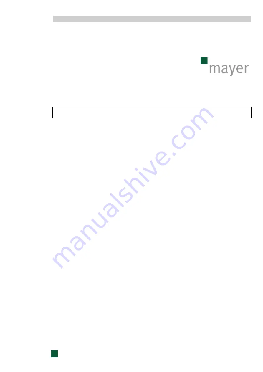 Mayer TM 2700 L Operating Instructions Manual Download Page 84