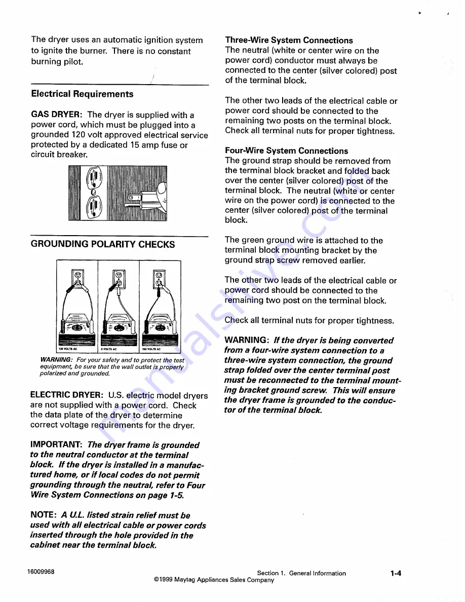 Maytag 1999 Sloped-Front Service Manual Download Page 12