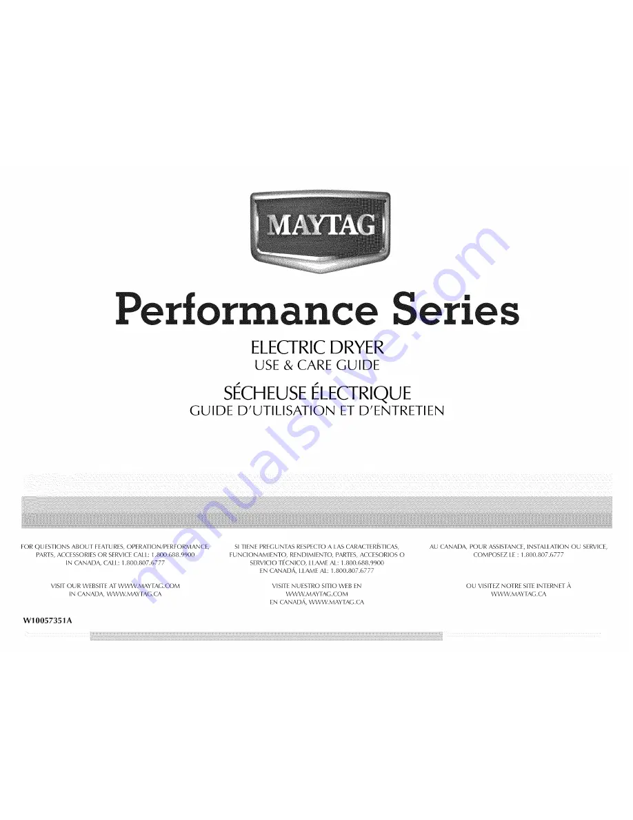 Maytag 5000 Series Use And Care Manual Download Page 1