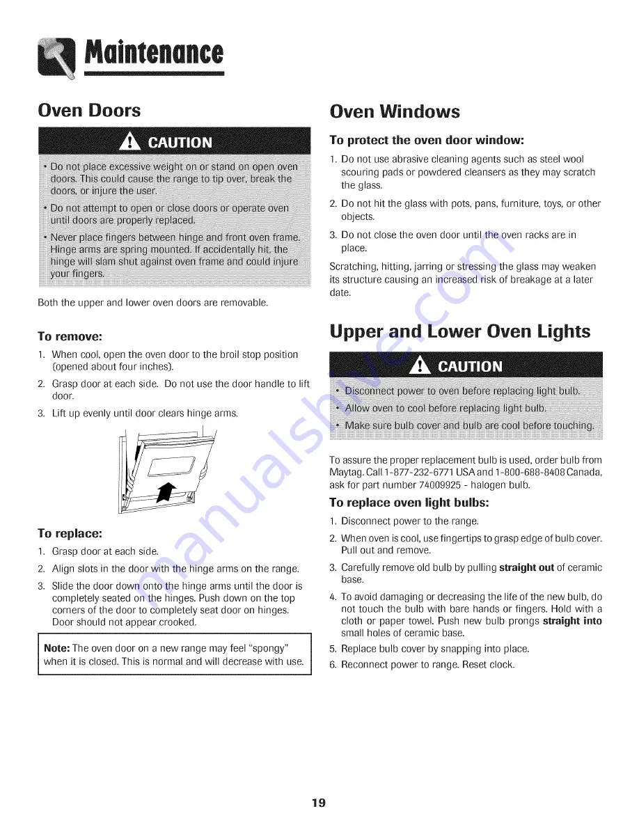 Maytag 750 Series Use & Care Manual Download Page 20