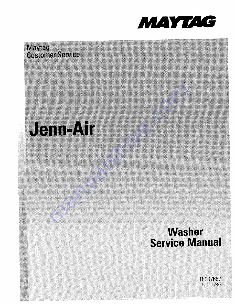 Maytag JENN-AIR Service Manual Download Page 1