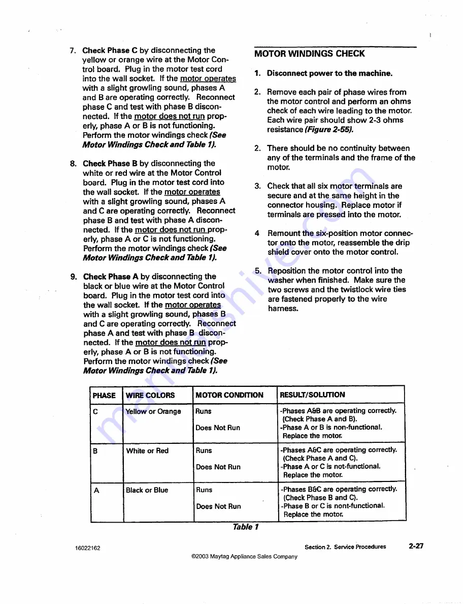 Maytag MAH14PD Service Manual Download Page 45