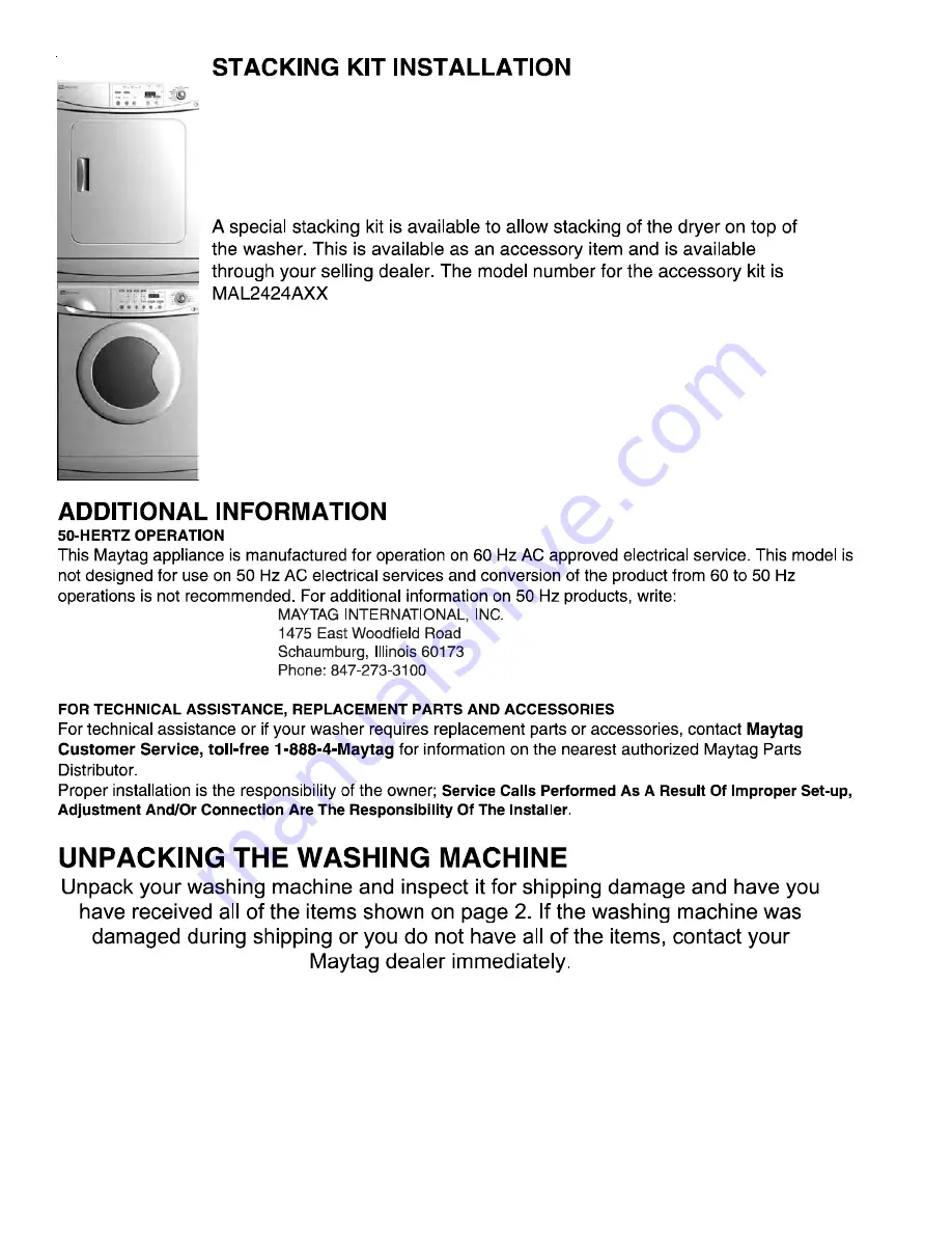 Maytag MAH2400AW Service Manual Download Page 32