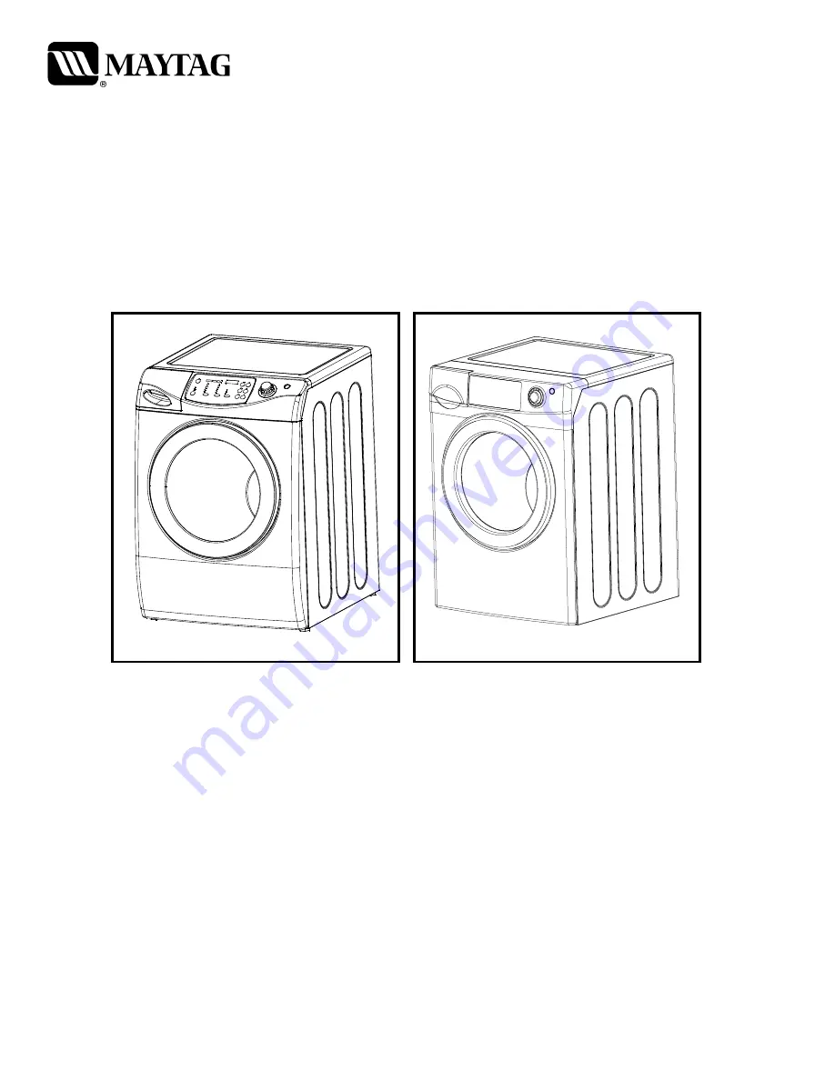 Maytag MAH9700AWW - Neptune Front-Load Washer Installation Instructions Manual Download Page 1