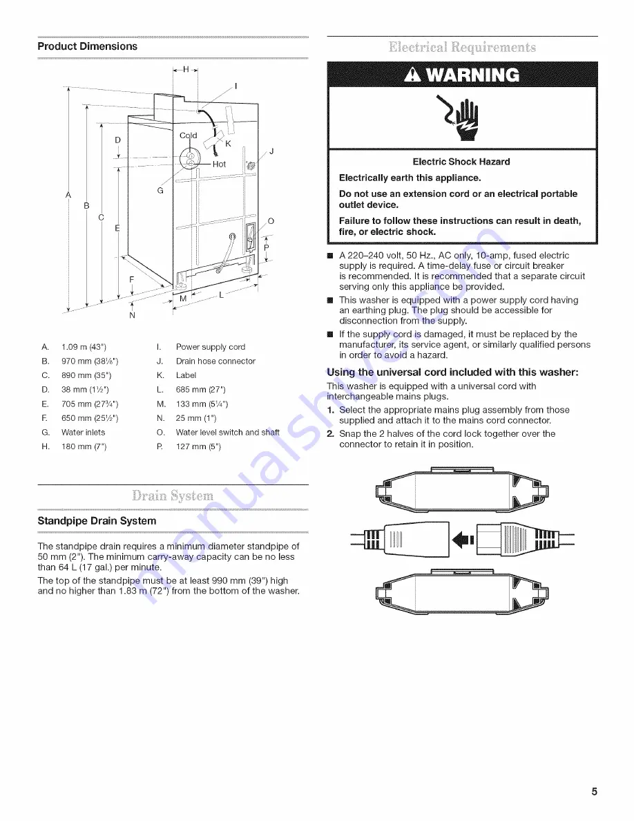 Maytag MAT14PD Скачать руководство пользователя страница 5