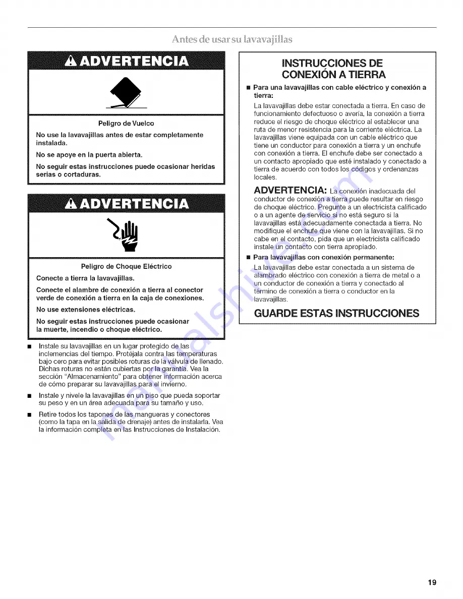 Maytag MDB3601 Use & Care Manual Download Page 19