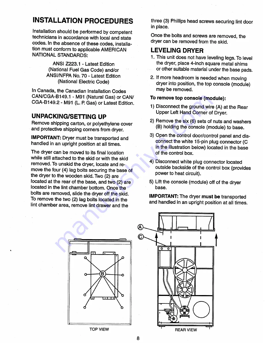 Maytag MDG120 Скачать руководство пользователя страница 8