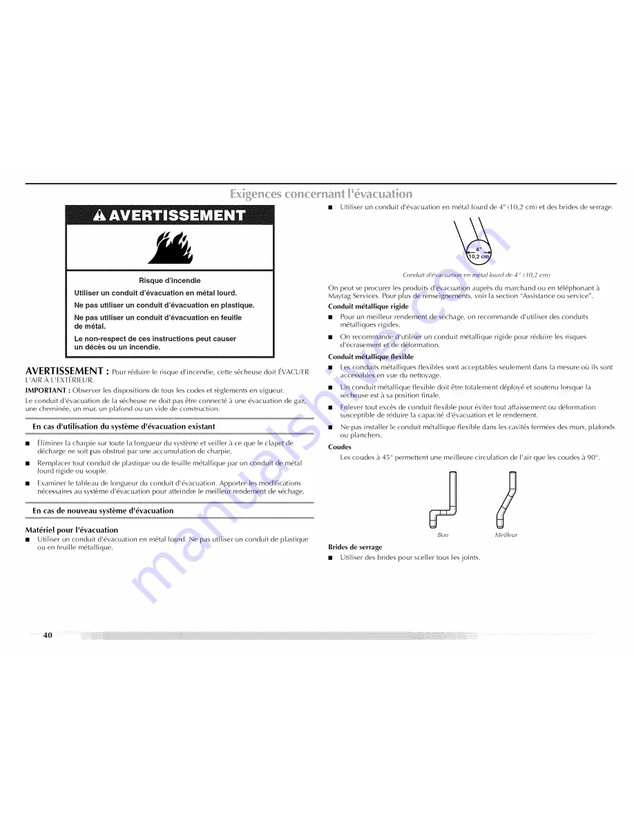 Maytag MED9700S - Electric Dryer Use And Care Manual Download Page 40