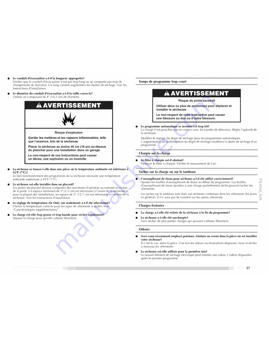 Maytag MED9700S - Electric Dryer Use And Care Manual Download Page 57