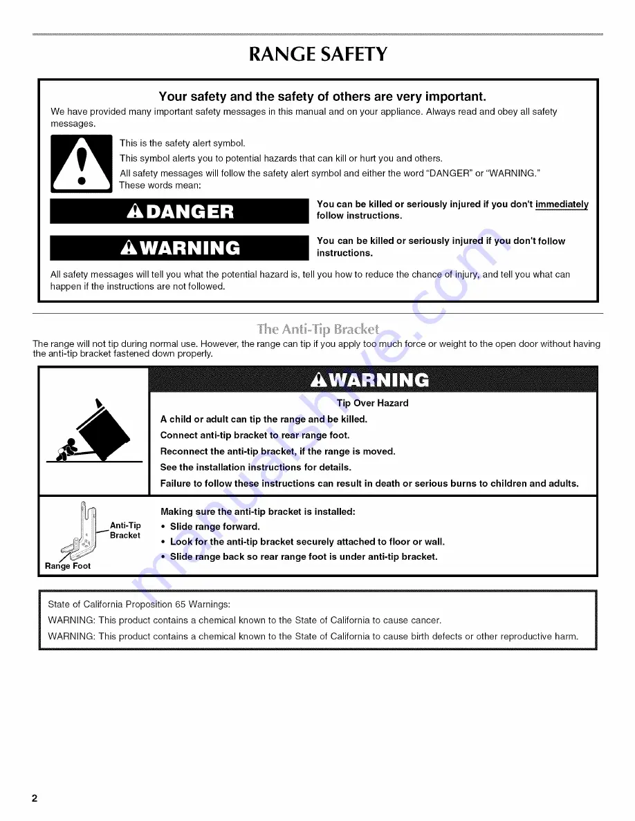 Maytag MER8770WQ - Convection Ceramic Range User Instructions Download Page 2