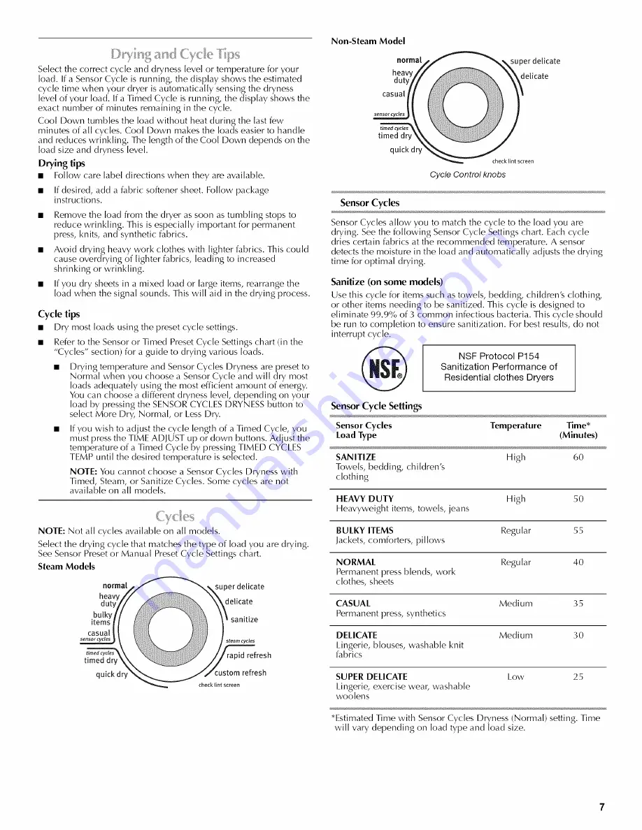 Maytag MGDE500W Use And Care Manual Download Page 7